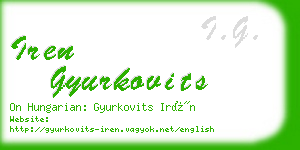 iren gyurkovits business card